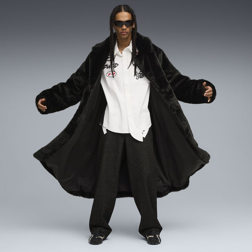 Rockar Puma Long Faux Fur Coat A$AP ROCKY x Flacko Svart | 633401_01