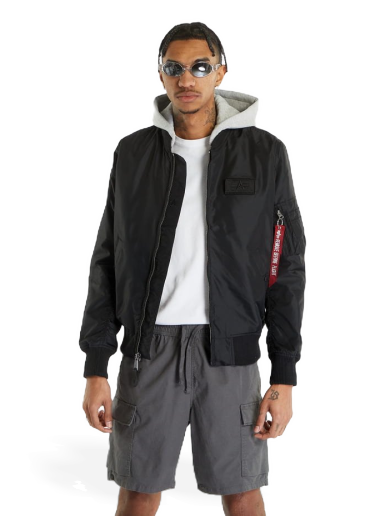 Bomberjacka Alpha Industries MA-1 TT Hood Bomber Jacket Svart | 196108-03