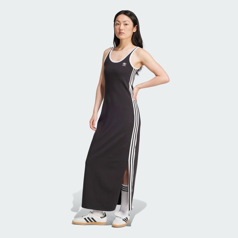 Klä adidas Performance 3-Stripes Tank Maxi Dress Svart | JD4619