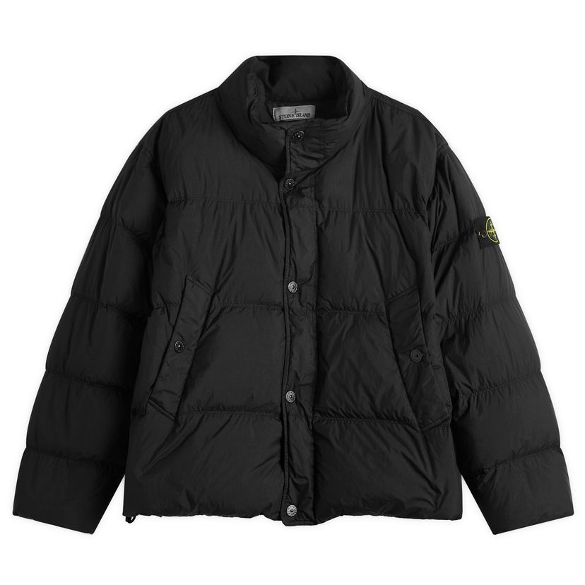 Pufferjacka Stone Island Crinkle Reps Nylon Down Jacket, Size Large Svart | K2S154100010-V0029