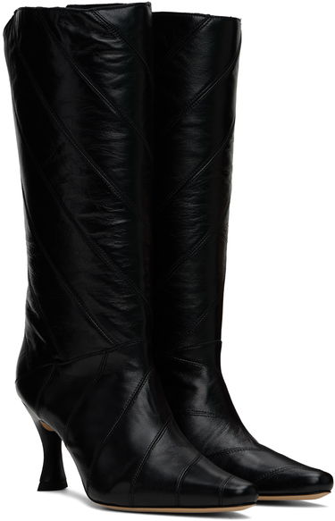Kläder BY FAR BY FAR Steph Creased Leather Boots Svart | MWFBO061LL002BK001PL, 3