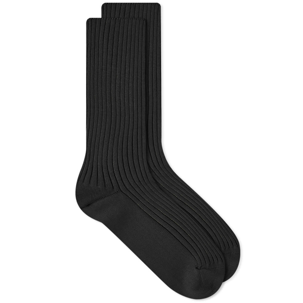 Strumpor AURALEE Giza Cotton Sock Svart | A00S02SX-M-BLK, 0