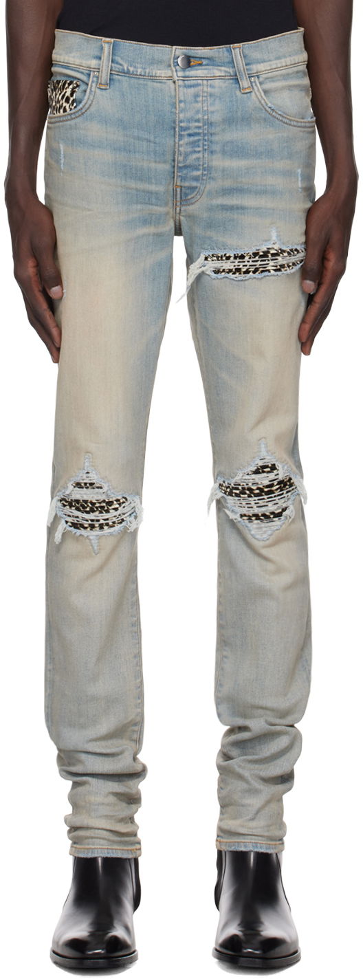 Jeans AMIRI Leopard MX1 Jeans Blå | AMDNSY1080, 0