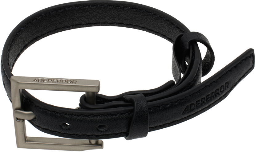 Armband ADER ERROR ADER error Tetraight 117 Leather Bracelet Svart | BO01SSJW0801BK