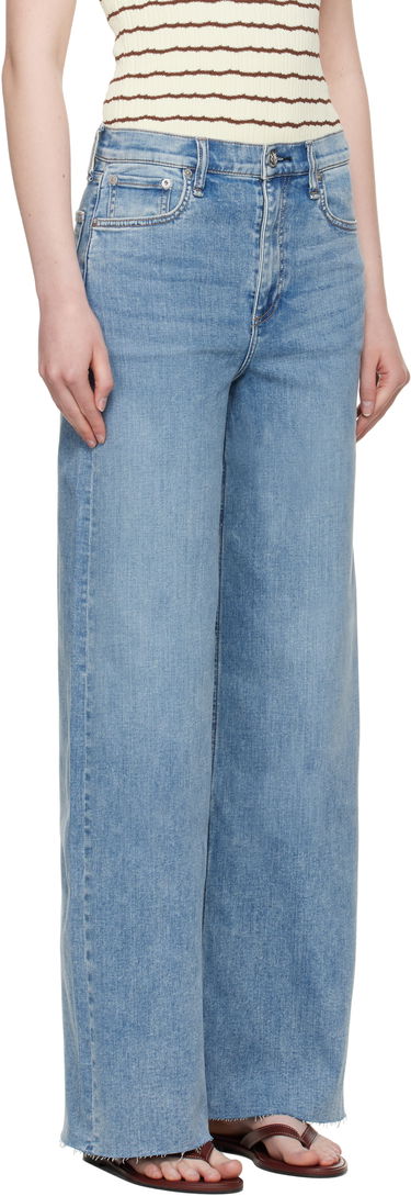 Jeans rag & bone 'The Sofie' High-Rise Ultra Wide Jeans Blå | WDD24F2952FUWH, 4