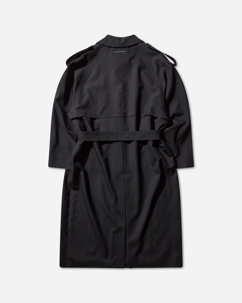 Trenchcoat Maison Margiela Wool Trench Coat Svart | SH2AH0013 900