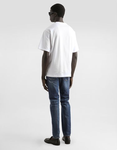 T-shirt Dolce & Gabbana Dolce & Gabbana Cotton T-Shirt with "Italian Holiday" Print Vit | G8PN9TG7O4TW0800, 2