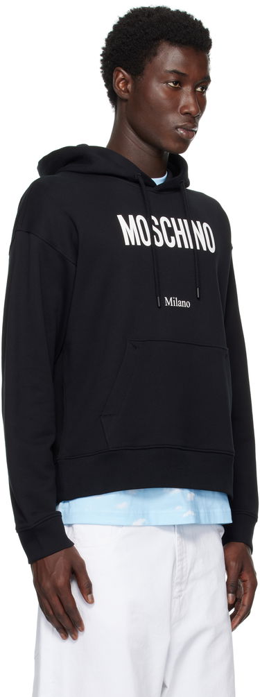 Sweatshirt Moschino Moschino Printed Organic Cotton Hoodie Svart | 252ZZ170852281555, 1