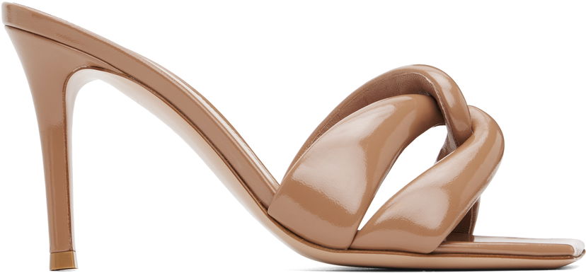 Sneakers och skor Gianvito Rossi Amour Twisted Strap Heeled Sandals Beige | G10012-85RIC-NUI