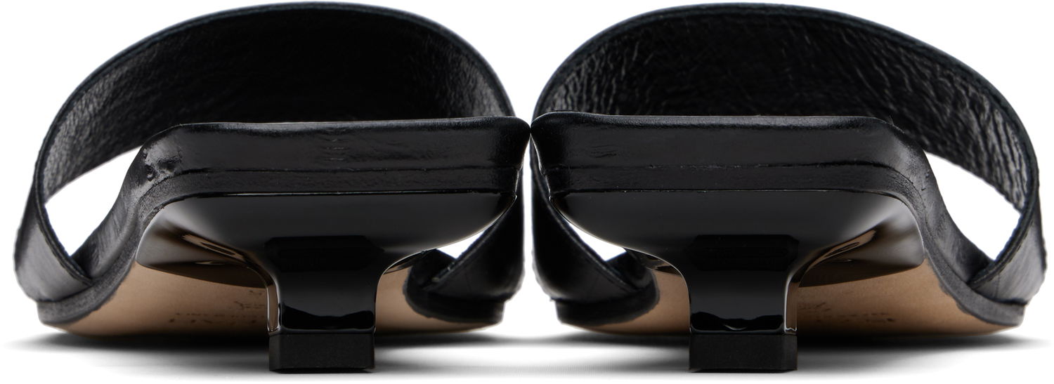 Tillbehör BY FAR BY FAR Ceni Eel Embossed Leather Heeled Sandals Svart | MWFHO014CL036BK001PL, 1