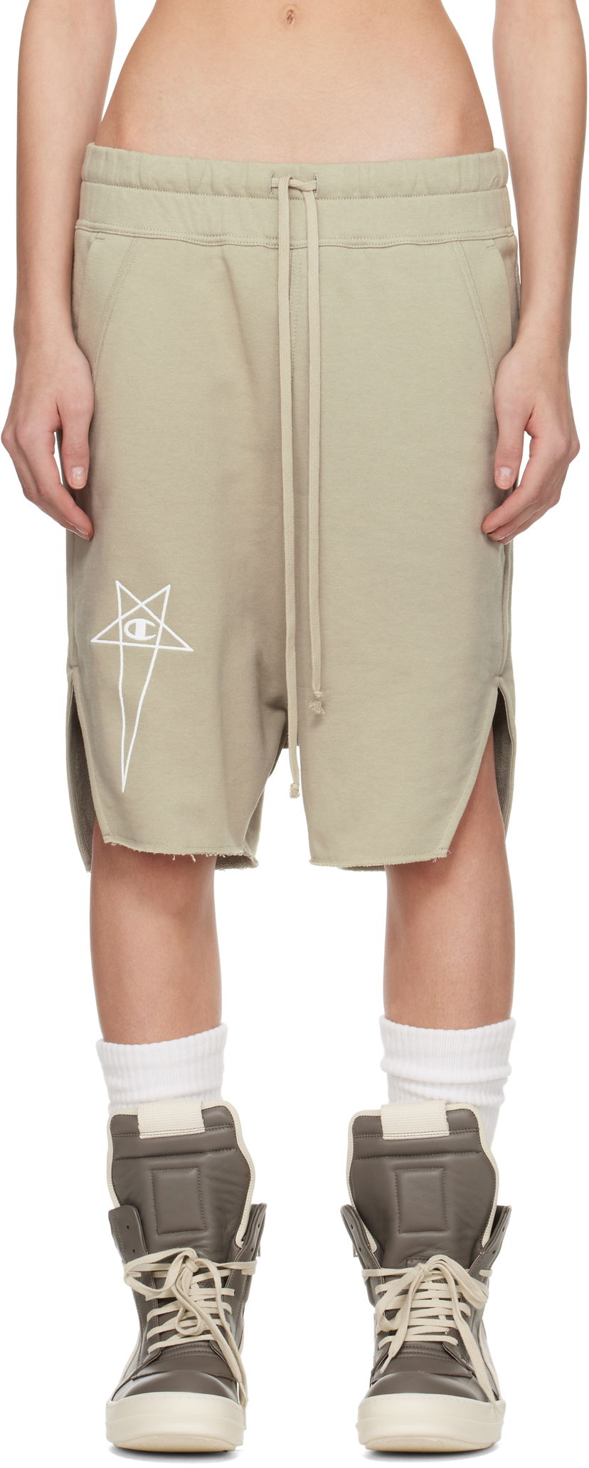 Shorts Rick Owens Rick Owens Champion Edition Beveled Pods Shorts Grön | CW01E1688 CHFE
