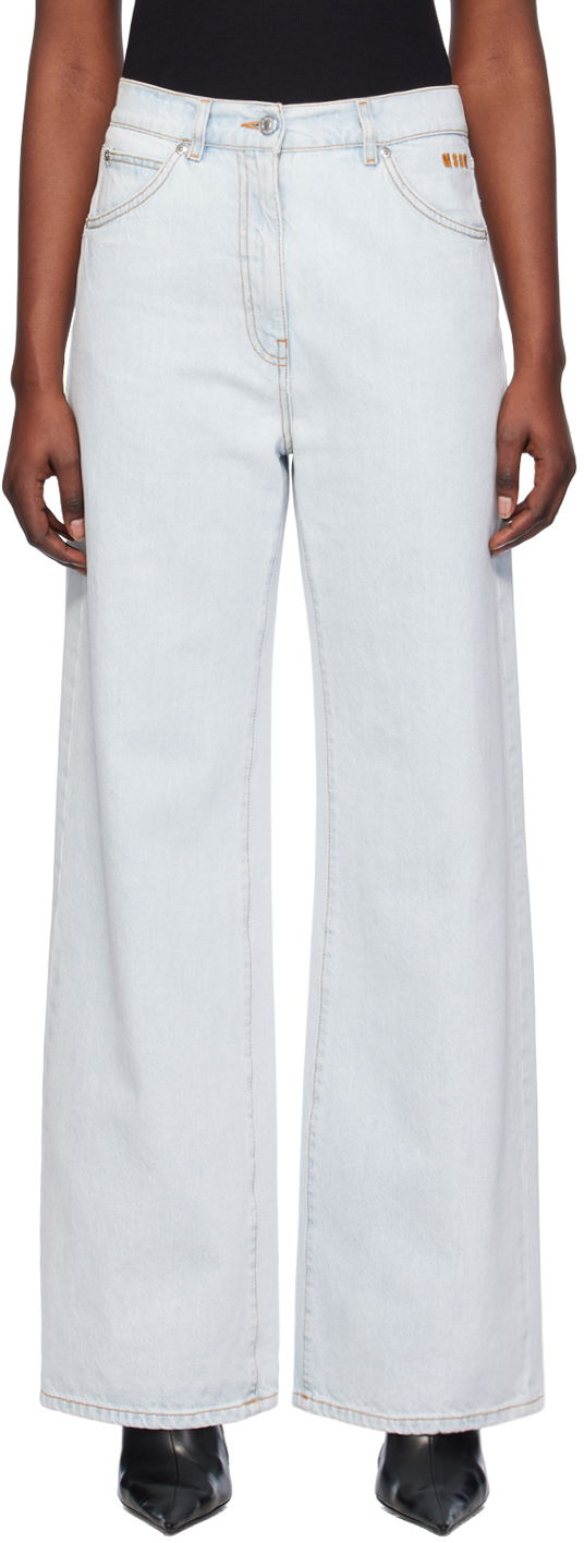 Jeans MSGM Faded Jeans Turkos | 3641MDP253L 247269