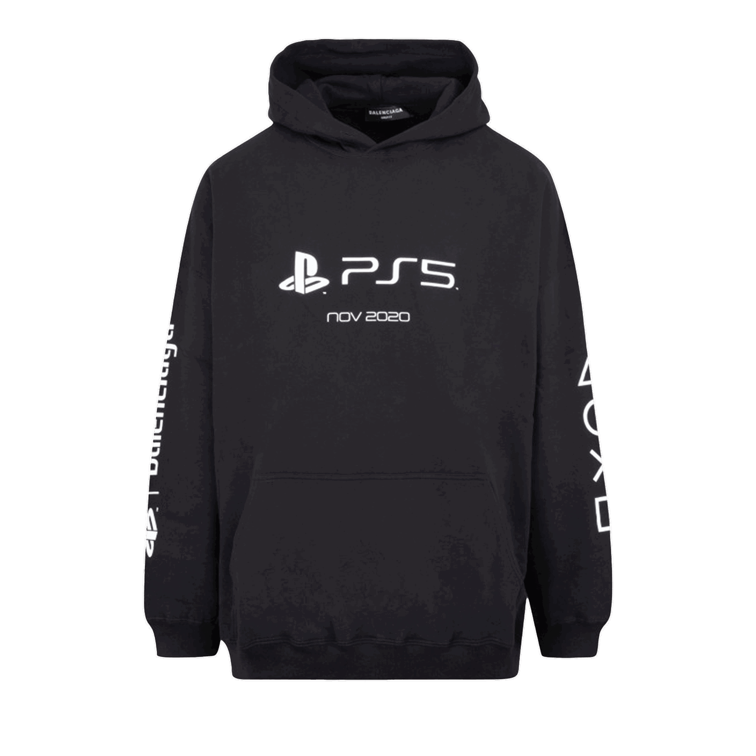 Sweatshirt Balenciaga Playstation Boxy Hoodie Svart | 651799 TKVF4 1070, 0