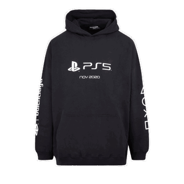Sweatshirt Balenciaga Playstation Boxy Hoodie Svart | 651799 TKVF4 1070, 0