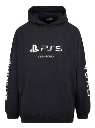 Sweatshirt Balenciaga Playstation Boxy Hoodie Svart | 651799 TKVF4 1070