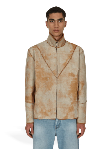 Jacka GUESS Leather Sherpa Jacket Beige | M2BL06L0R30 F9JB