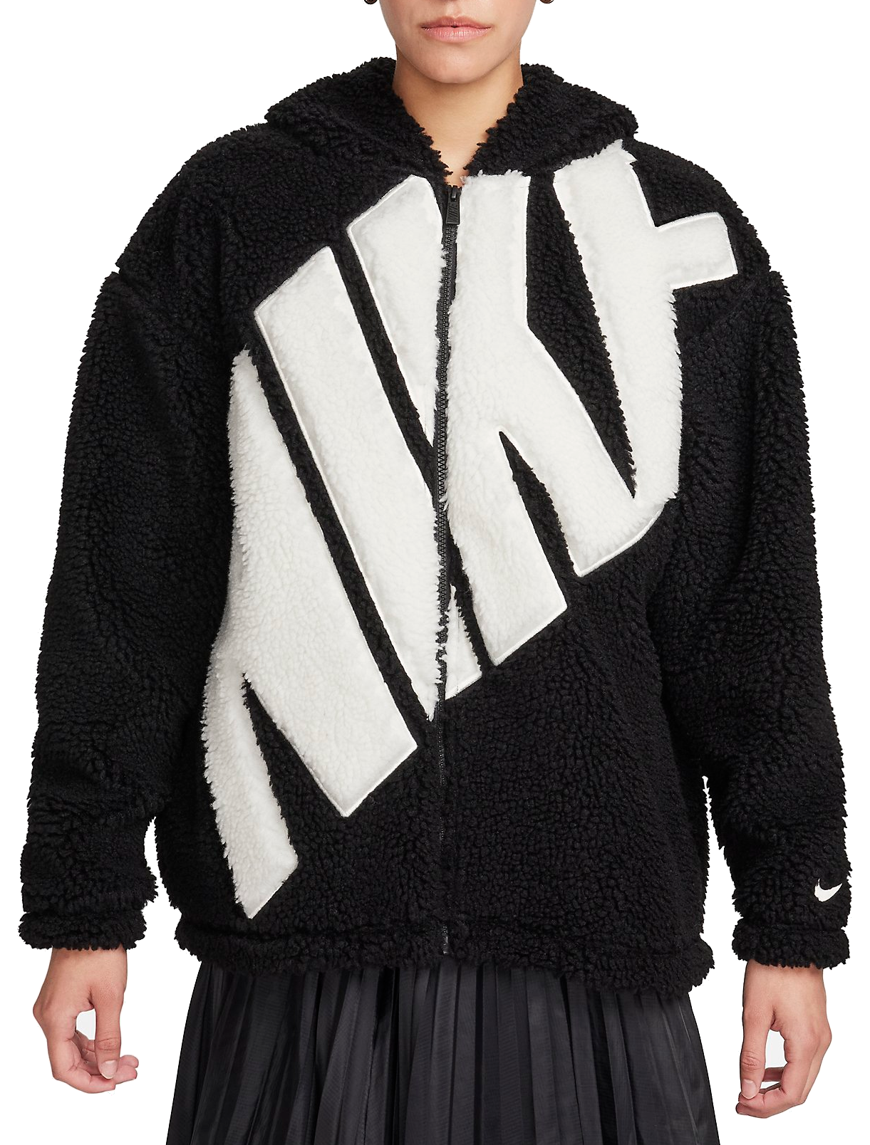 Jacka Nike Logo High-Pile Jacket Svart | fb8695-010, 0