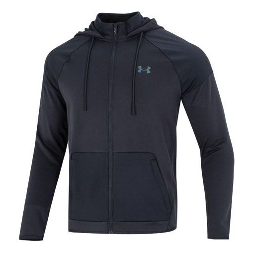 Sweatshirt Under Armour RUSH Warm-Up Full-Zip Hoodie Jacket Svart | 1373719-001
