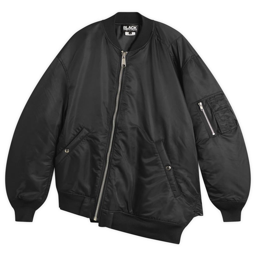 Bomberjacka Comme des Garçons Comme des Garçons BLACK Asymmetric Bomber Jacket Svart | 1P-J011-W25-1