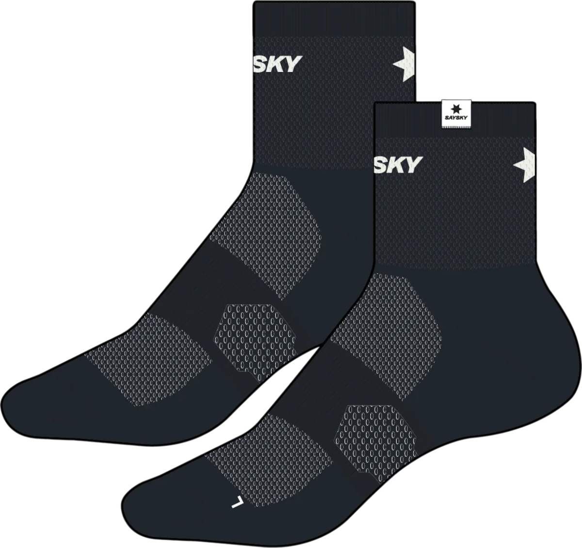 Strumpor Saysky Saysky Logo Combat Quarter Socks Svart | xuaso402c901-xuaso402c901, 0