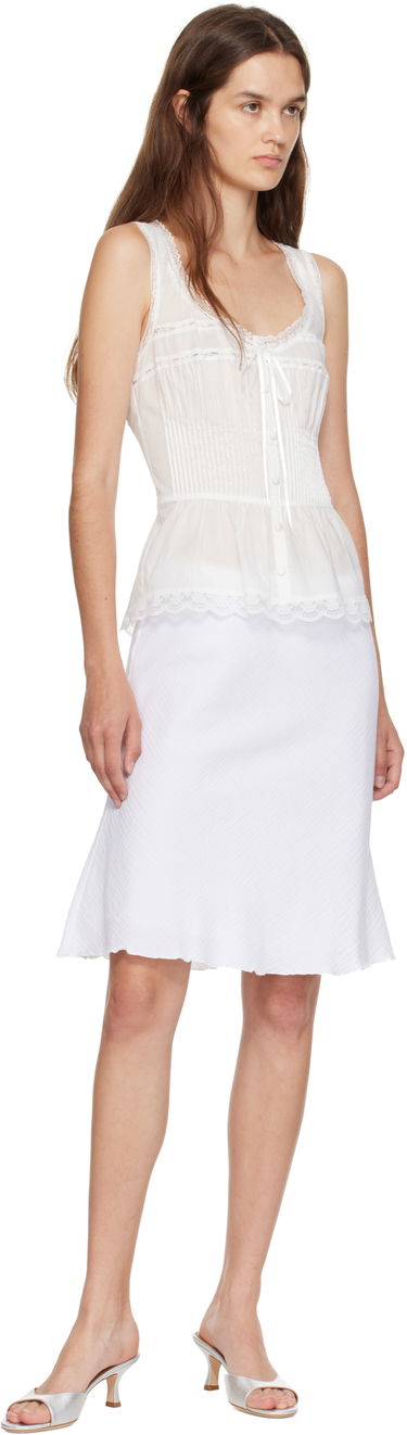 Kjol GUIZIO Guizio Paloma Midi Skirt Vit | P25338W157, 3