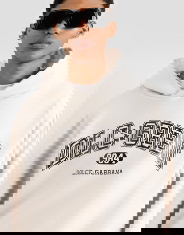 Sweatshirt Dolce & Gabbana Dolce & Gabbana Jersey Hoodie with Print Beige | G9BJGTG7PLOM2037, 3