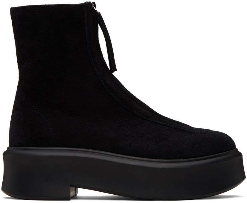 Kläder The Row The Row Zipped I Suede Boots Svart | F1144-L25