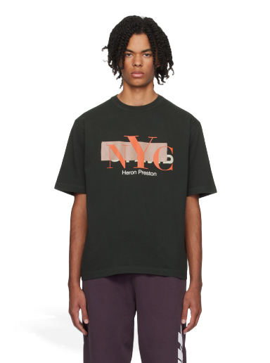 T-shirt HERON PRESTON 'NYC' Censored T-Shirt Svart | HMAA032F23JER0061020