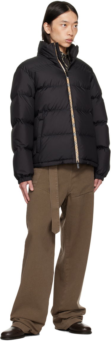 Pufferjacka Burberry Burberry Snowdon Checker-Tape Down Jacket Svart | 8113810, 4