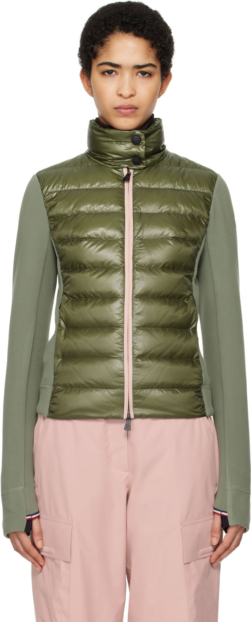 Pufferjacka Moncler Moncler Grenoble Padded Zip-Up Down Jacket Grön | J20988G0001980093