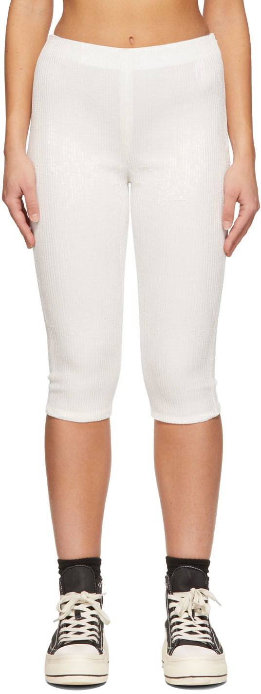 Shorts We11done We11done Sequin Cycling Shorts Vit | WD-PT1-22-295-W-WH