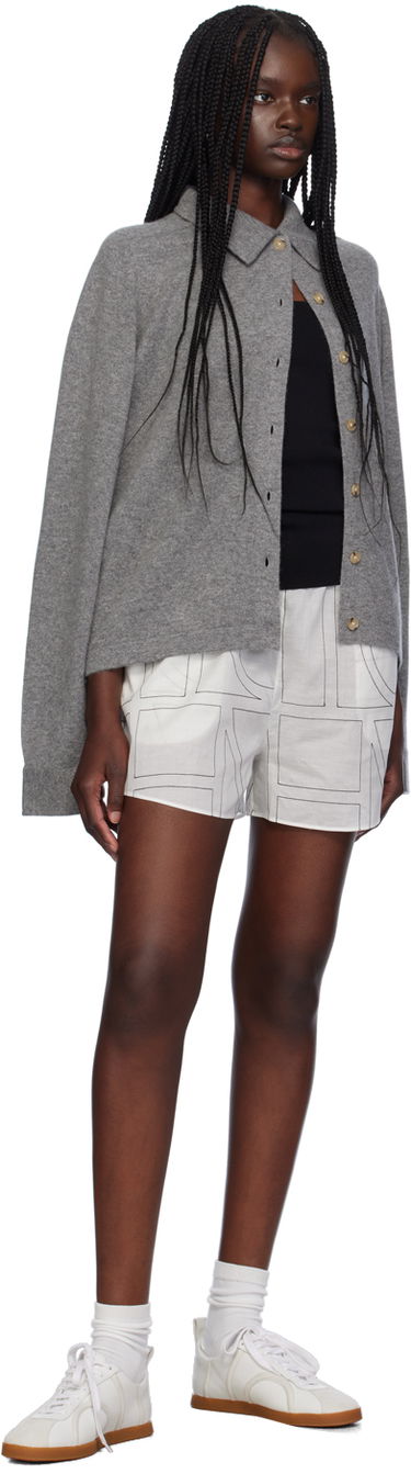 Shorts TOTEME TOTEME Monogram Print Shorts Vit | 243-WRB1141-FB0239, 3