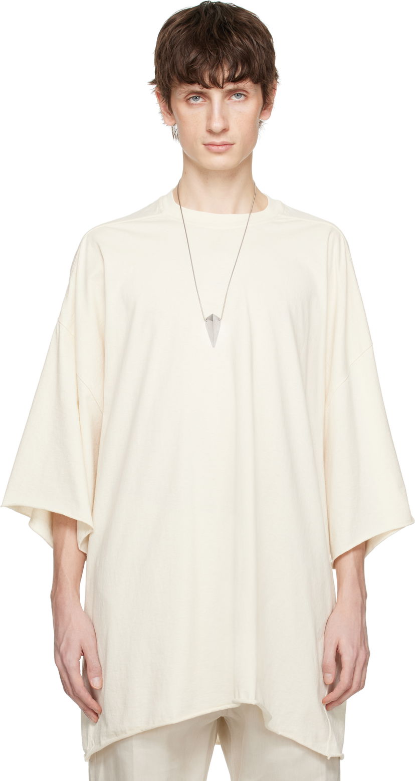 T-shirt Rick Owens Rick Owens Hollywood Tommy T-Shirt Beige | RU01E5283 JNC