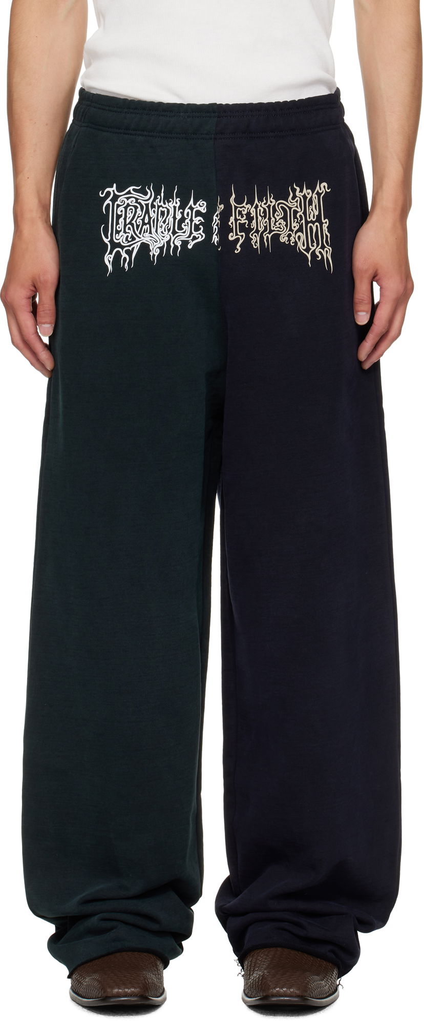 Träningsbyxor VETEMENTS Vetements Cradle of Filth Cut-Up Baggy Sweatpants Grön | UCF76SP850EN