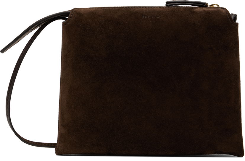 Handväska The Row The Row Nu Mini Twin Suede Bag Brun | W1236-L25
