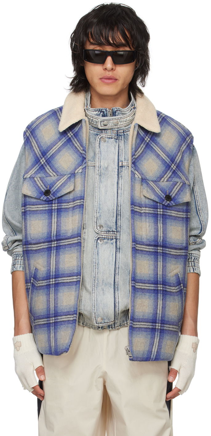 Väst ISABEL MARANT Kiraneo Vest Blå | 24PVE0209HB-B1C02H