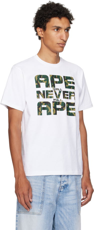 T-shirt BAPE A Bathing Ape 'ASNKA' Trial Camo T-Shirt Vit | 001TEL301036M, 1
