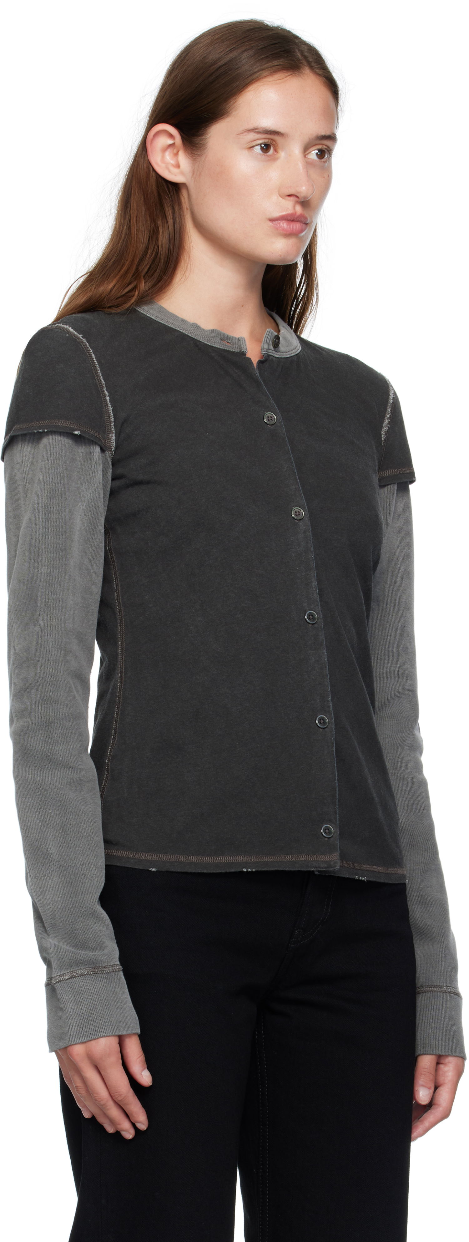 Sweater OUR LEGACY Our Legacy Heat Long Sleeve Cardigan Grå | W4256HF, 1