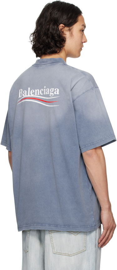 T-shirt Balenciaga Balenciaga Political Campaign Medium Fit T-Shirt Blå | 764235TIV52, 2