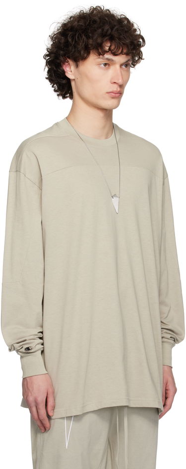 T-shirt Rick Owens Rick Owens Champion Edition Girdered Long Sleeve T-Shirt Svart | CM01E1672 CHJG JERSEY, 4