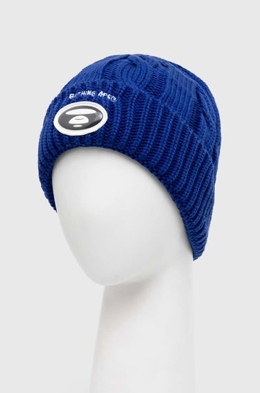 Mössa AAPE by A Bathing Ape AAPE Cable Knit Beanie Blå | AHT5236, 2