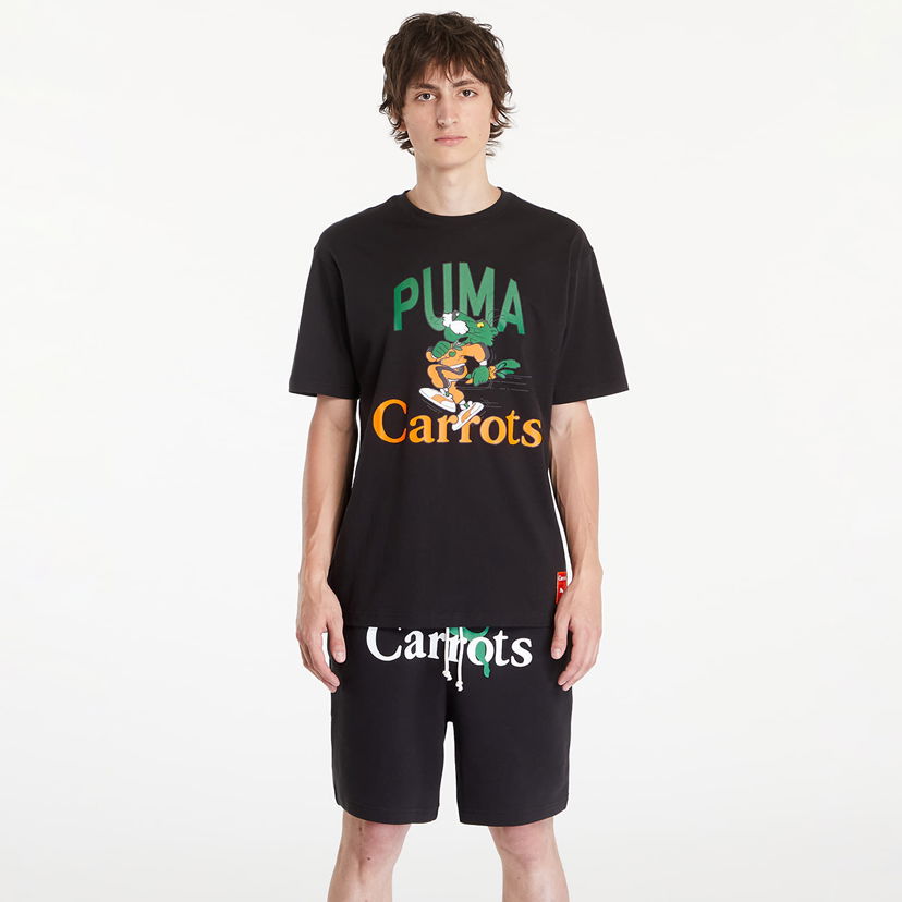 T-shirt Puma Carrots x Graphic Tee Black Svart | 62744301