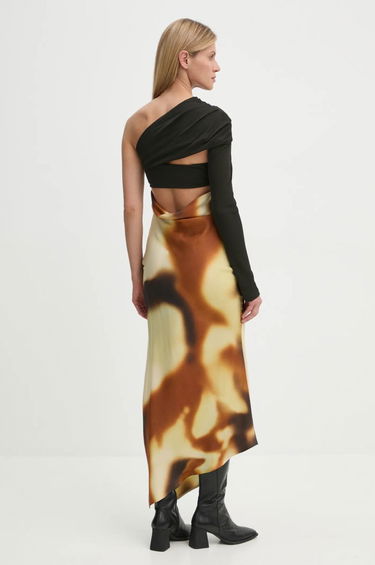 Klä Nanushka One-shoulder Maxi Dress with Abstract Print Flerfärgad | NW24FWDR41050, 1