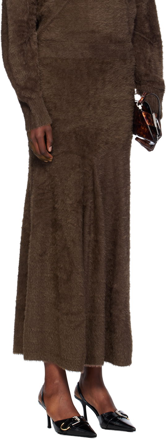 Kjol Helmut Lang Helmut Lang Grunge Maxi Skirt Brun | O06HW701, 1