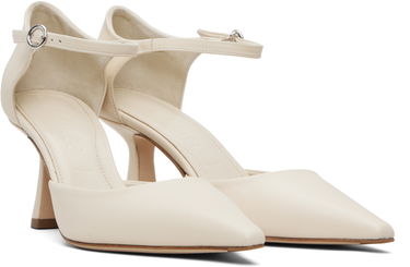 Kläder Aeyde Aeyde Salvi Ankle Strap Heels Vit | A11-PU-VDHP75ST167-SS25-100-007, 3