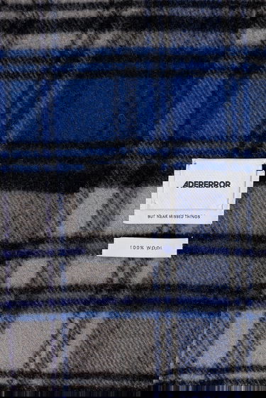 Halsduk ADER ERROR Plaid Muffler Scarf Blå | BMADFWAC0401BL, 4
