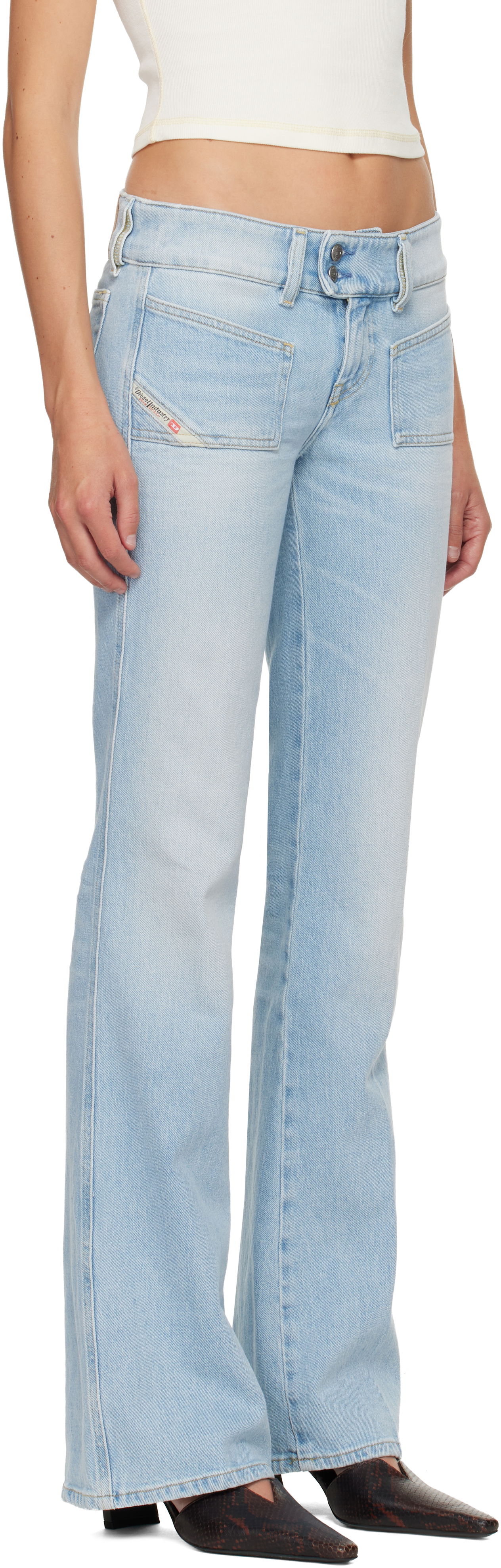 Jeans Diesel D-Hush Bootcut Jeans Blå | A13820 09M11, 1