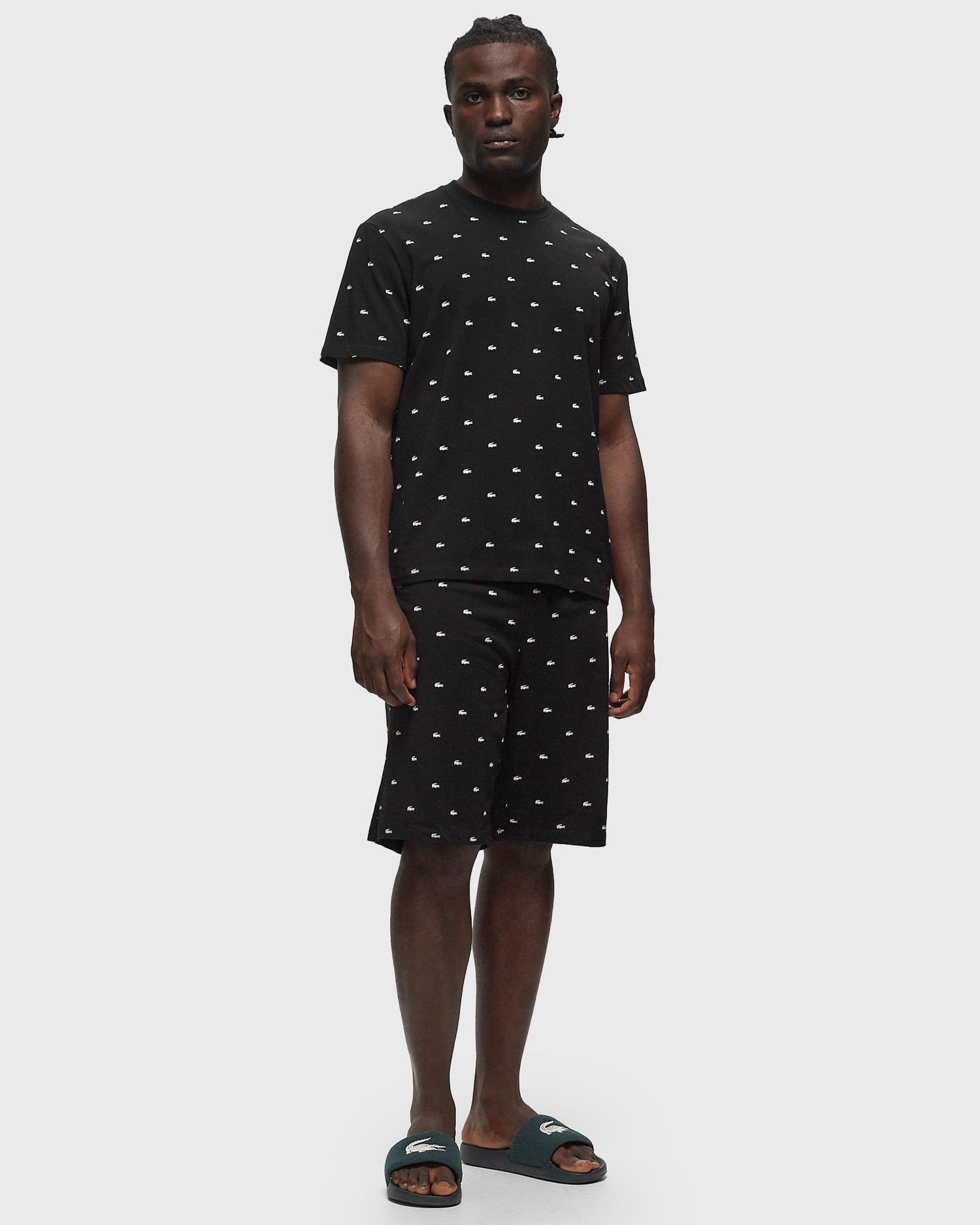 Pyjamas Lacoste LOUNGEWEAR PYJAMA SET Svart | 4H3304-258, 1