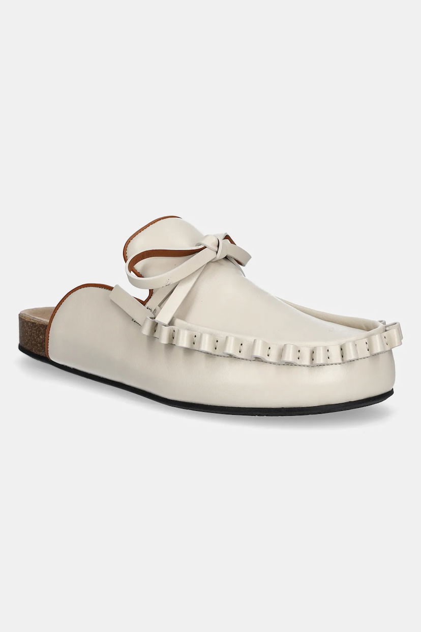 Sneakers och skor JW Anderson JW Anderson Leather Mules Vit | LF0069.LA0323.002
