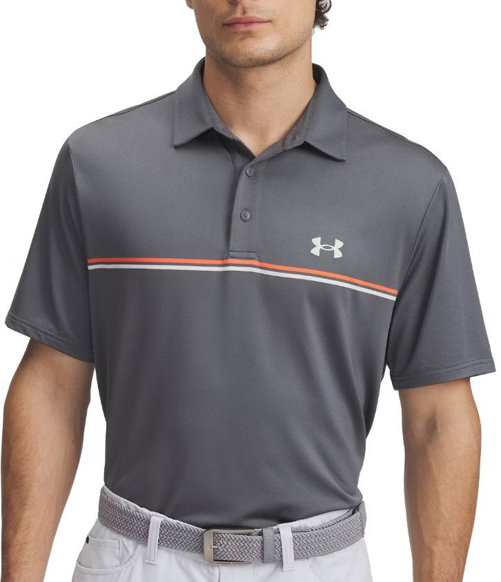 Polotröja Under Armour Under Armour Playoff 3.0 Stripe Polo Shirt Grå | 1378676-025